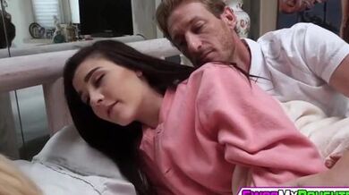 Slutty teens Elizabeth and Jenna getting their holes stuffed