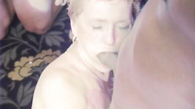 Interracial Gangbang with a Horny Granny Part 4