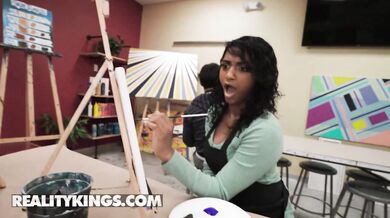 REALITY KINGS - Kinky Blonde Babe Emma Shay Waits For The Art Class Break So She Can Take A Ride On Oliver's Dick