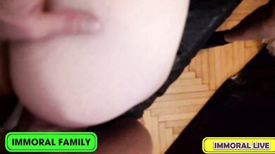 CHUBBY GIRL w COLOSSAL NATURAL TITS TAYLEE WOOD TABOO THREESOME