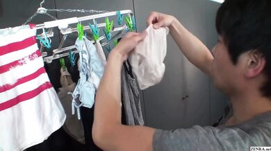 Highly perverted panties thief is invited into the house of a bubbly gyaru who ironically takes a shower