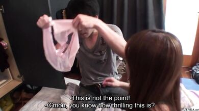 Highly perverted panties thief is invited into the house of a bubbly gyaru who ironically takes a shower