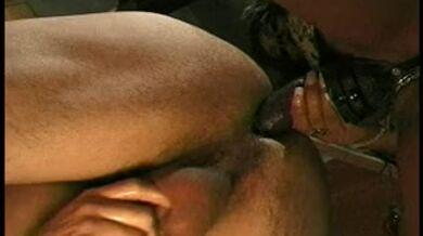 Busty woman gets her pierced cunt eaten by a guy before fisting and smashing his ass with a big strapon