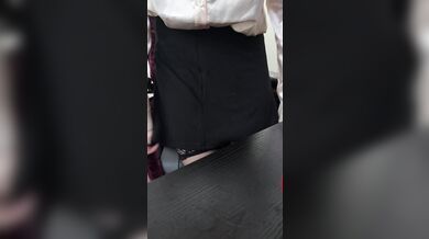 Natural Hairy Secretary Roleplay ; Masturbating With Fingers and Dildo