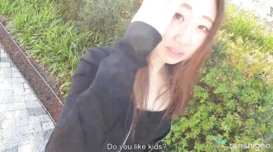 Japanese Amateur Ai Okamoto interview stripping and nude show, pussy licking, fingering shaved pussy