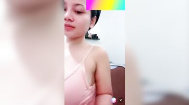 Asian Babe Showing Off Her Big Amazing Tits LIVE