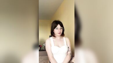 Beautiful brunette shows her big boobs from under her underwear ????