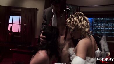 Whorny Films Two Horny Sluts Devour Big Dick Porn Parody