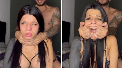 7 Days of Submissive Training! Day 6: I can't breathe! Breath Control and Creampie in DogStyle!