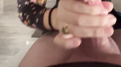 Wife Gives Husband Amazing Blowjob Before Work! Takes A Huge Cumshot In Her Mouth!