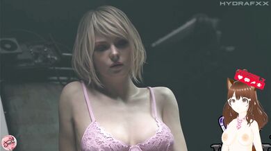 Ashley and Ada from Resident Evil 4 fuck Lyon with huge cock (Threesome animations) - Jazziuu