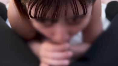 Girl in underwear after a “Delicious sperm” after a gokkun.