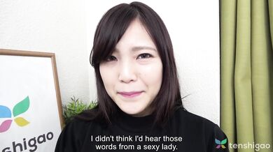 Cute Japanese amateur with big tits shows us her pussy while she finger fucks her shaved hole first time on camera