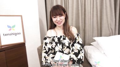 Cheating housewife in Japan sucks cock in casting couch first time on camera interview pt 2