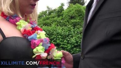 Hot waiter takes a big cock in her ass