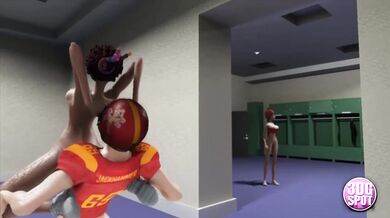 3DGSPOT - Naughty Teen Cheerleader Rides Star Quarterback's Cock In The Locker Room! 3D CARTOON PORN - Ebony Star