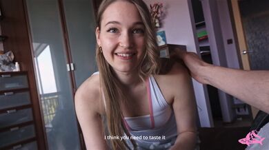 Sexy stepsister lost the game but won my dick