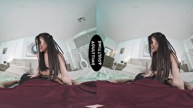 UP CLOSE VR - POV Hot Babe Jade Kimiko Struggles Taking Your MASSIVE Cock! SHAKING ORGASM CUMSHOT - Petite Deepthroat