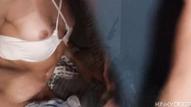 Beautiful Brunette Sucking and Enjoying Her Friend's Cock