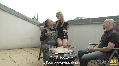 Smoking-hot Blonde Cheats On Boyfriend With His Tricky Dad