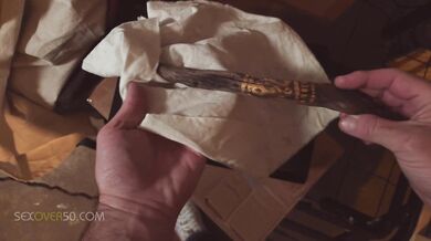 A sexy mature MILF seduces a naive young man that is into fantasy, when she hires him for chores.