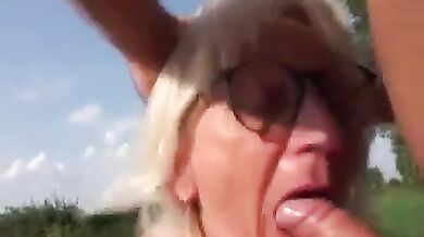 Granny Outdoor sexy grandmother