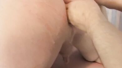 not too old German Trans woman with a bottle in the ass and a femdom woman