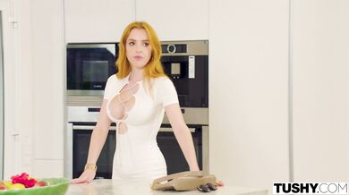 TUSHY Stunning Redhead Scarlett Explores Her Anal Fan - Chris Diamond