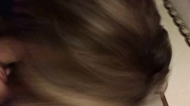 Slutty hot wife drains my cock and swallows it all