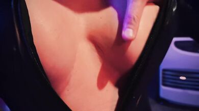 This blowjob slut wants to showoff her new catsuit, teasing with her big boobs