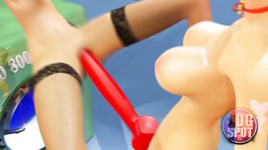 3DGSPOT - Busty Blonde Bimbo Can't Resist Fucking All Her Holes COMPILATION! 3D ANIMATION!