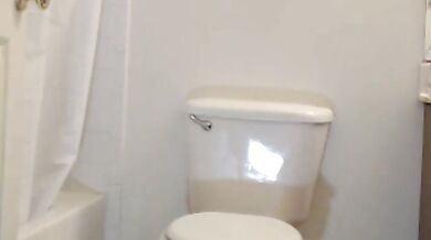 Nia in the bathroom 2