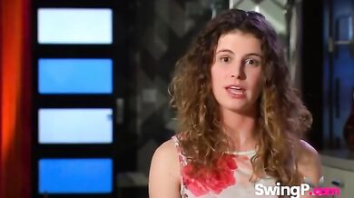 Amazing swing party with hot lesbian action