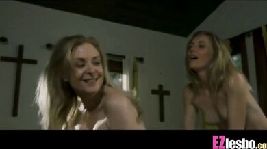 Blonde innocent nun needs forgiveness from older sis