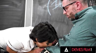 DEVILS FILM - Hot Teen Student Nicole Aria Don't Complained About This One D By Her Teacher - Mike Mancini