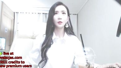 Korean BJ Milf with big tits has fun