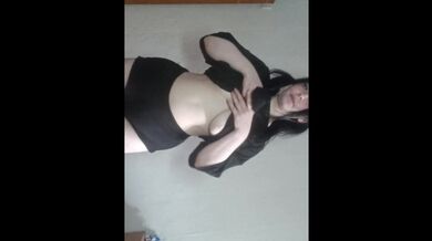 A tantalizing brunette and her arousing body.