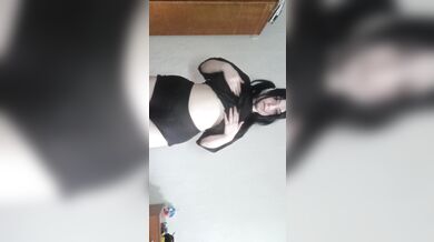 A tantalizing brunette and her arousing body.