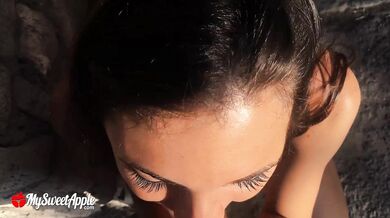 Double cumshot on holidays and public cumwalk with my fit girlfriend