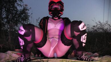 femboy anal fuck in public forest park