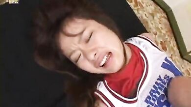 Naughty Japanese Cutie Gets Smothered With Cum