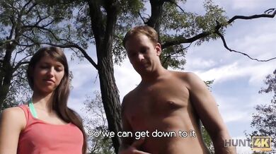 Handsome Hunter Successfully Pucked Up Cutie On Public Beach