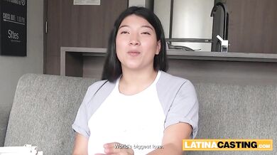 Plumper Asian Latina Is Titty-fucked After A Deep Throat Blowjob