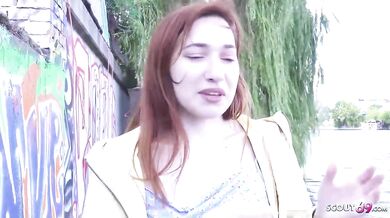 GERMAN SCOUT Big Dick in Ass for Short Teen Angie Elif at Casting Fuck