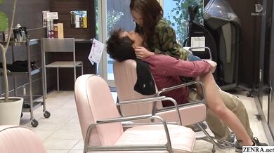 JAV hair salon audacious blowjob Ian Hanasaki Subtitled