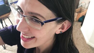 Wife in turtleneck sweater sucking cock with massive facial- viewer request