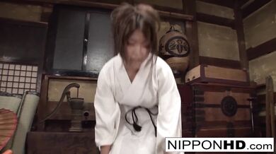 Cute Asian babe gets caught masturbating