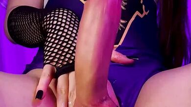 Cute Trans Girl strokes her Big Cock and cums 4 times ????????