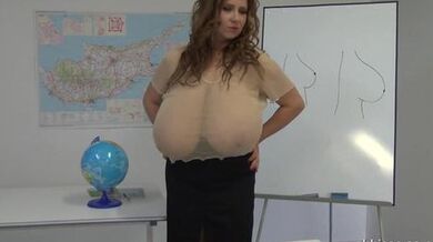 School Mistress Has the Biggest Jugs Ever!