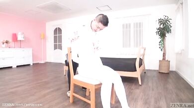 Subtitled bizarre Japanese woman bandaged head to toe